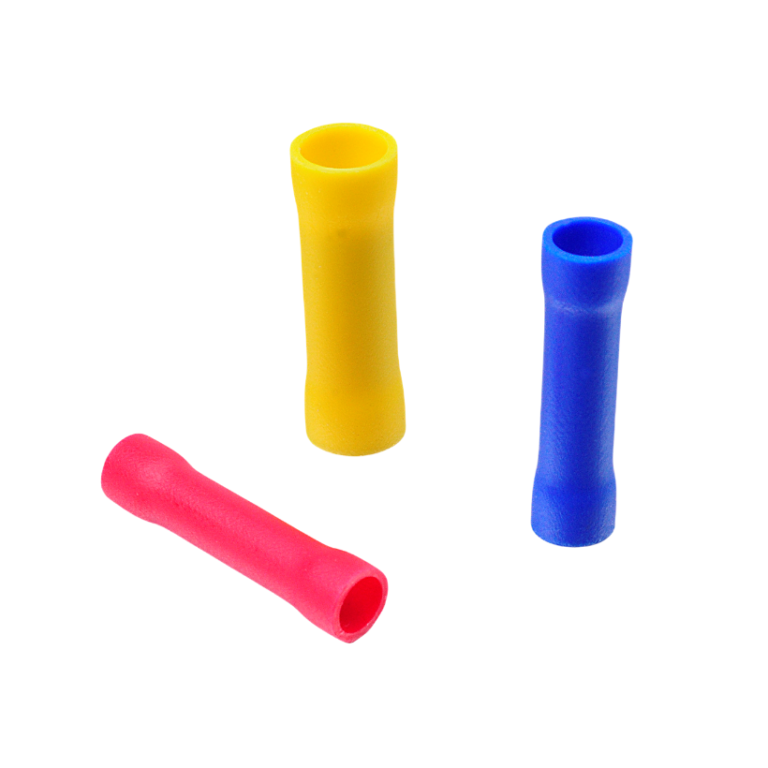 BV Series Long Type Fully Insulated Butt Connector Insulated Sleeve Cold Crimp Wire Splice Terminal