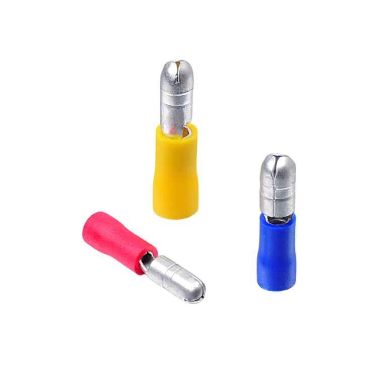 MPV Series Pre-insulated Bullet Male Terminal Red Copper Cold Crimp Bullet Connector
