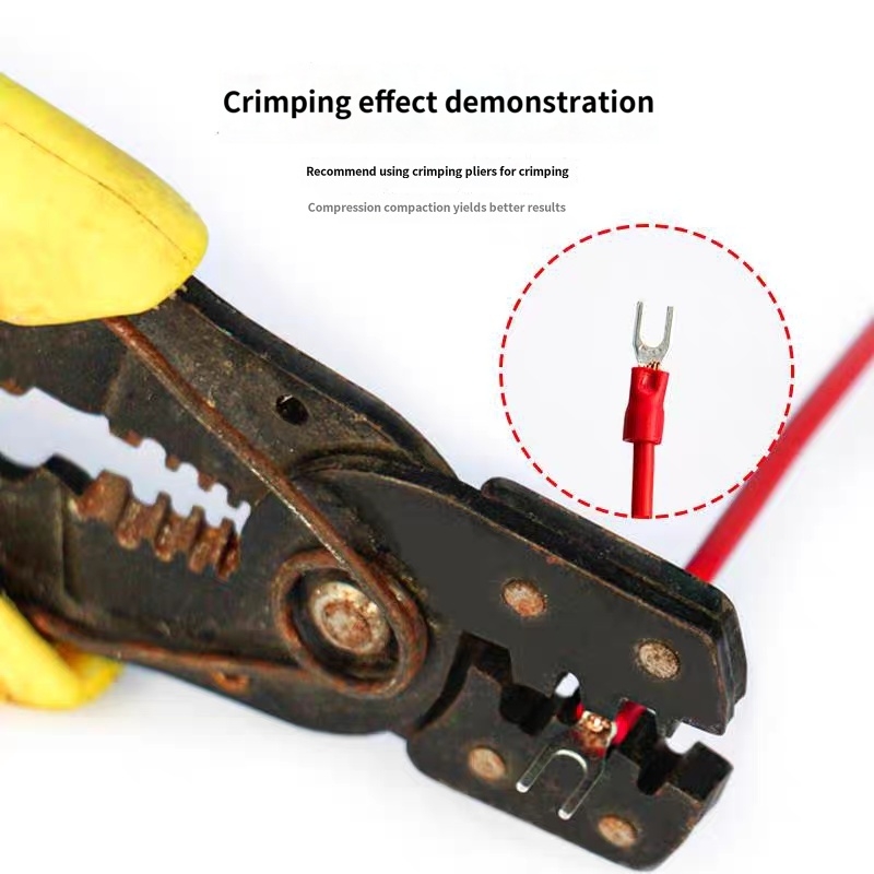 SV fork terminals wired to barrier terminal block quick wiring