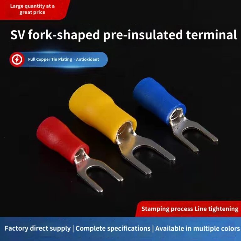 Full copper core with tin-plated outer layer of SV fork terminal