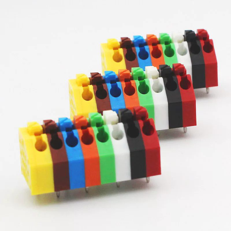 DG250 KF250 3.5mm screwless push-in spring terminal blocks multi-color rows